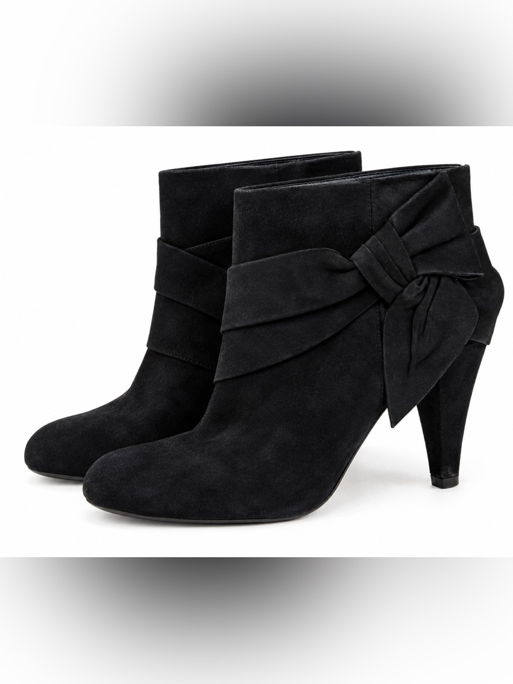 Butter Black Suede Ankle Boots 8.5